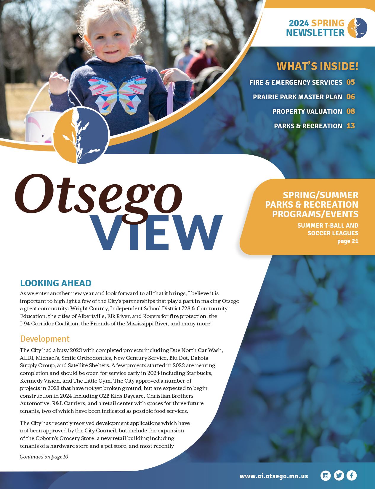 Cover photo of newsletter Spring 2024