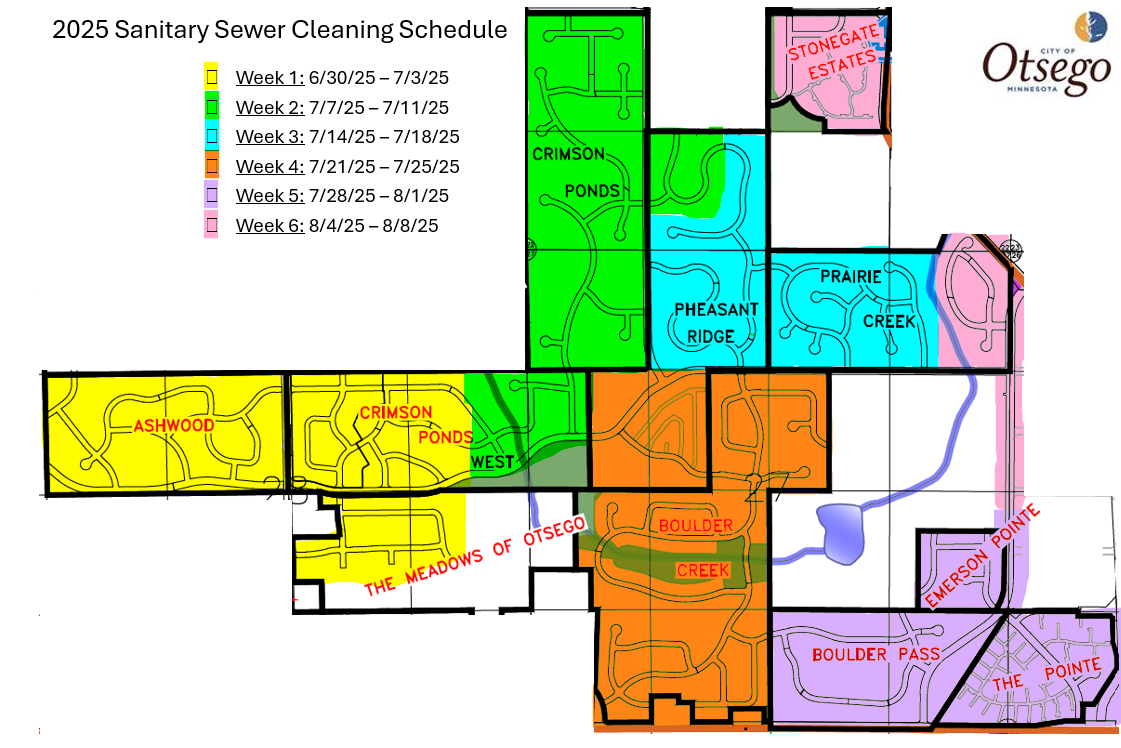 2025 Sanitary Sewer Cleaning MAP
