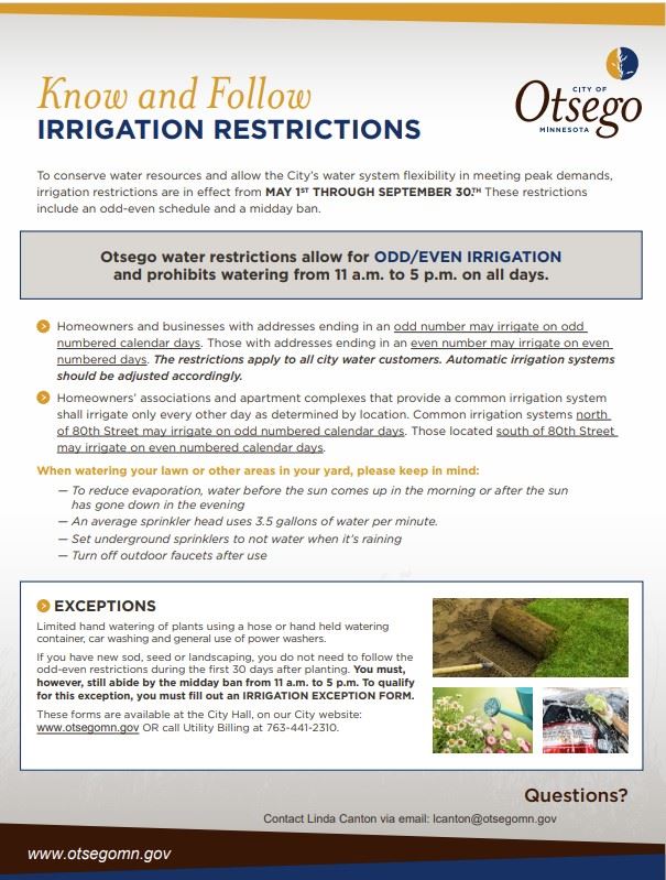 irrigation resctrictions