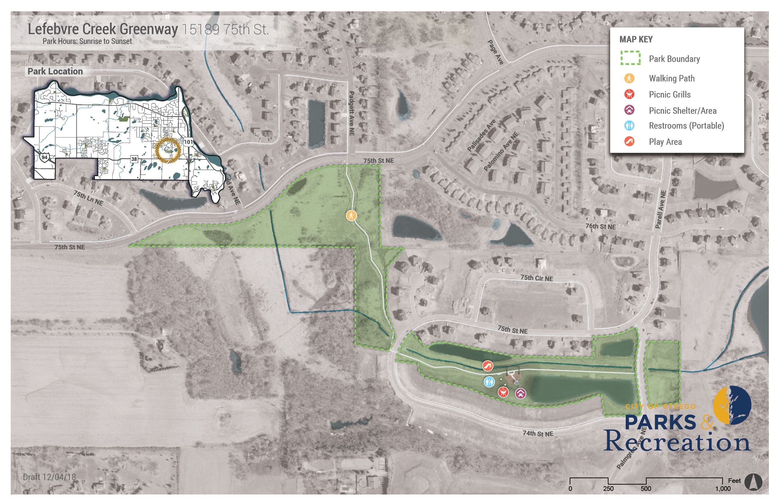 Lefebvre Creek Park Map